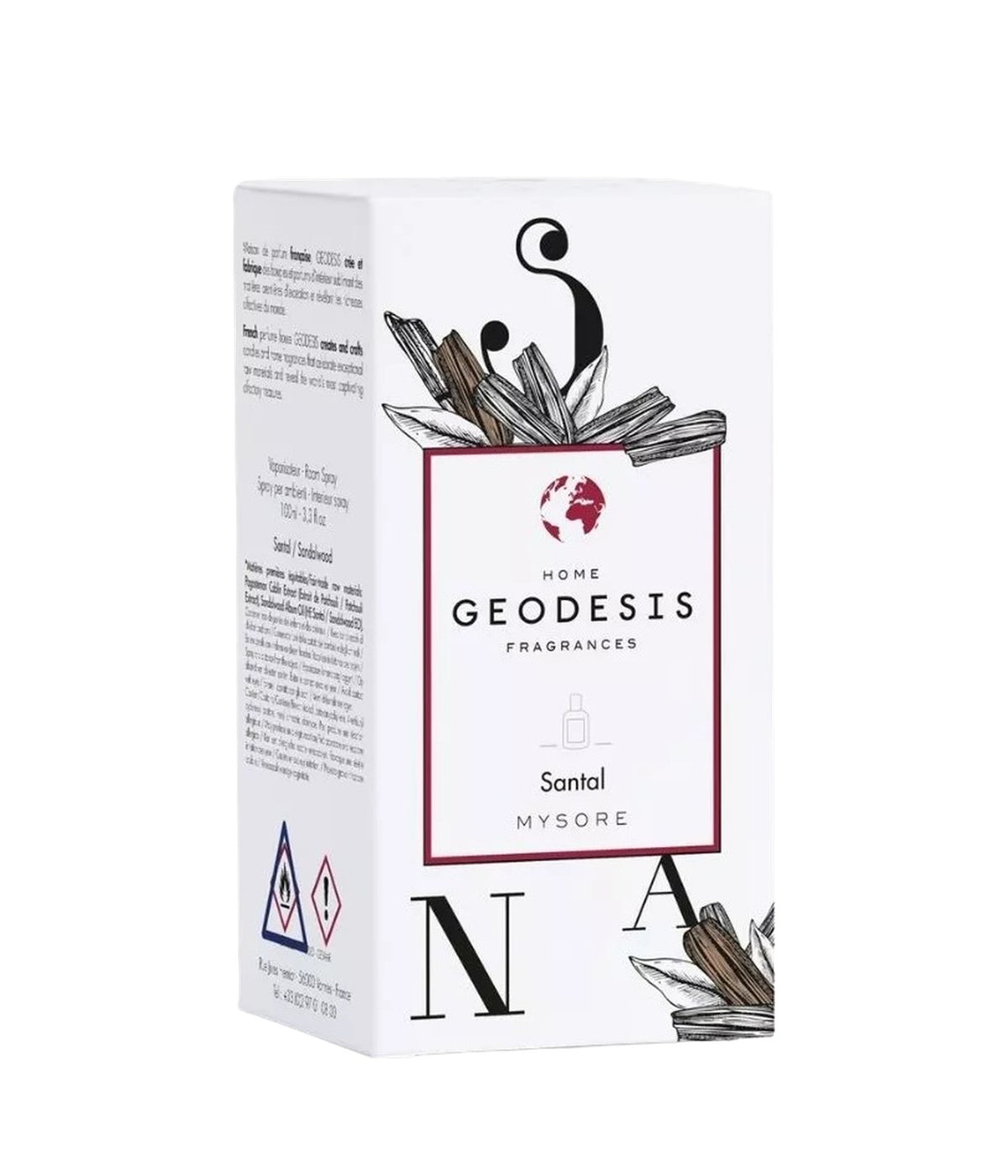 Geodesis Raumspray Sandalwood, Verpackung