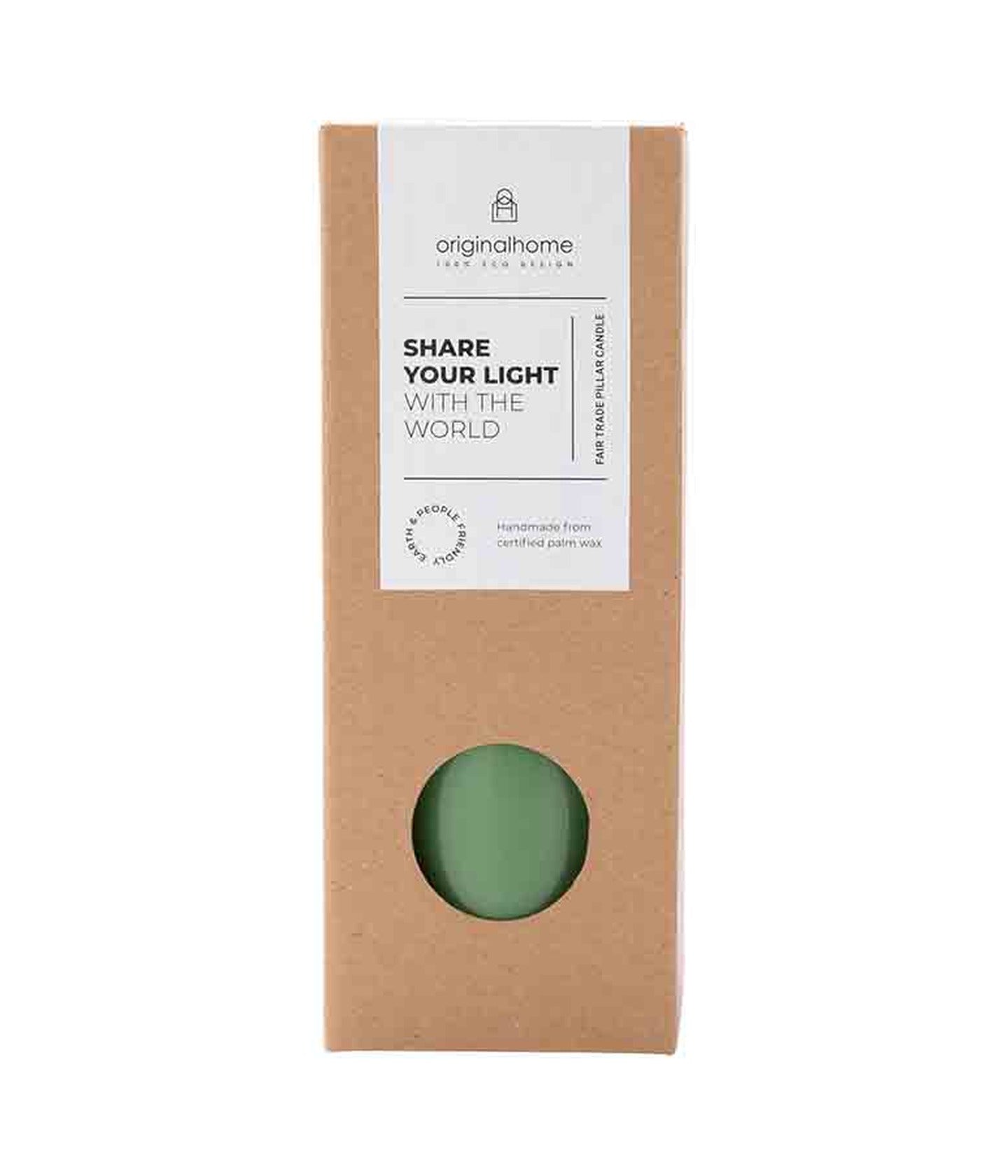 Stumpenkerze Matcha Verpackung