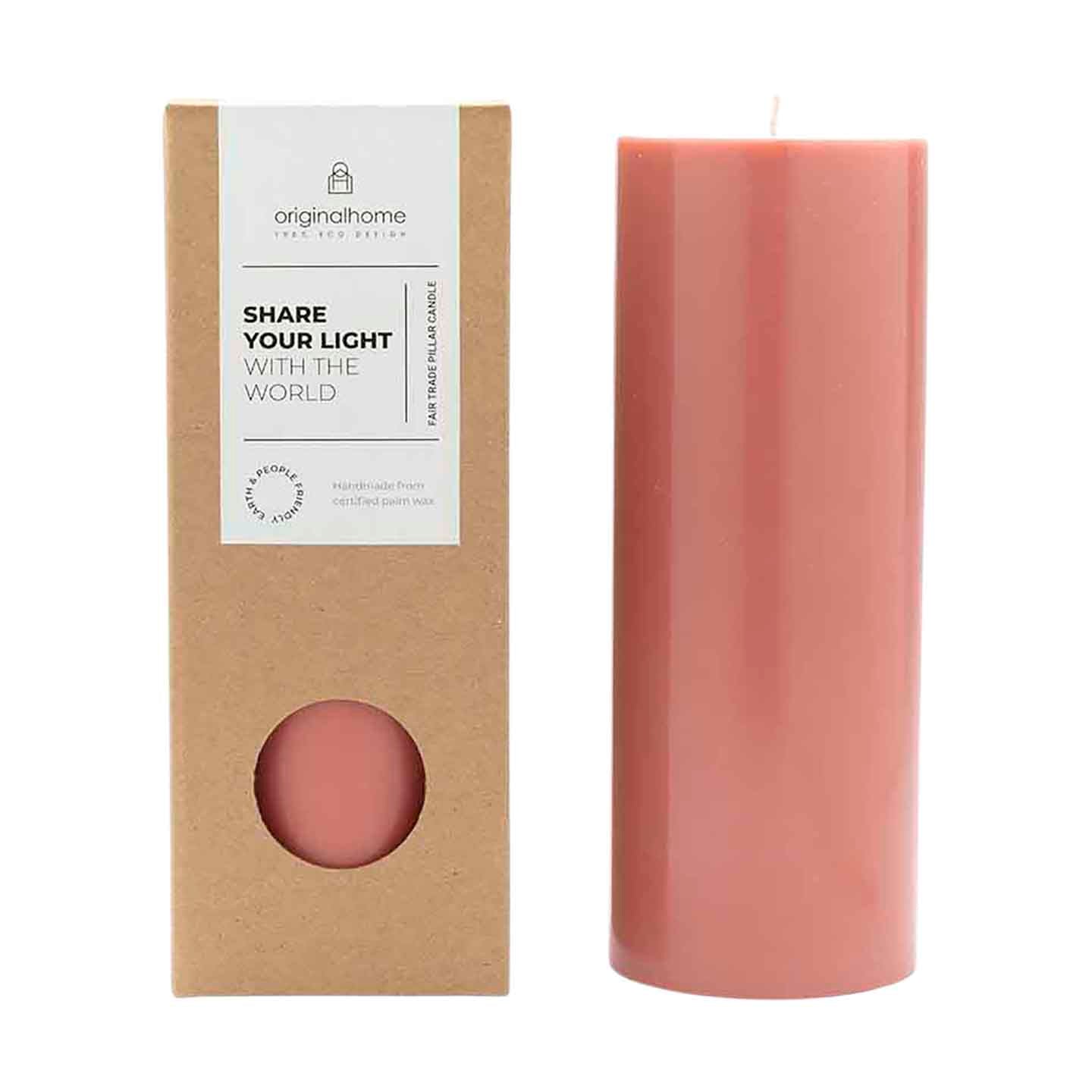 Pillar Candle Rust Red