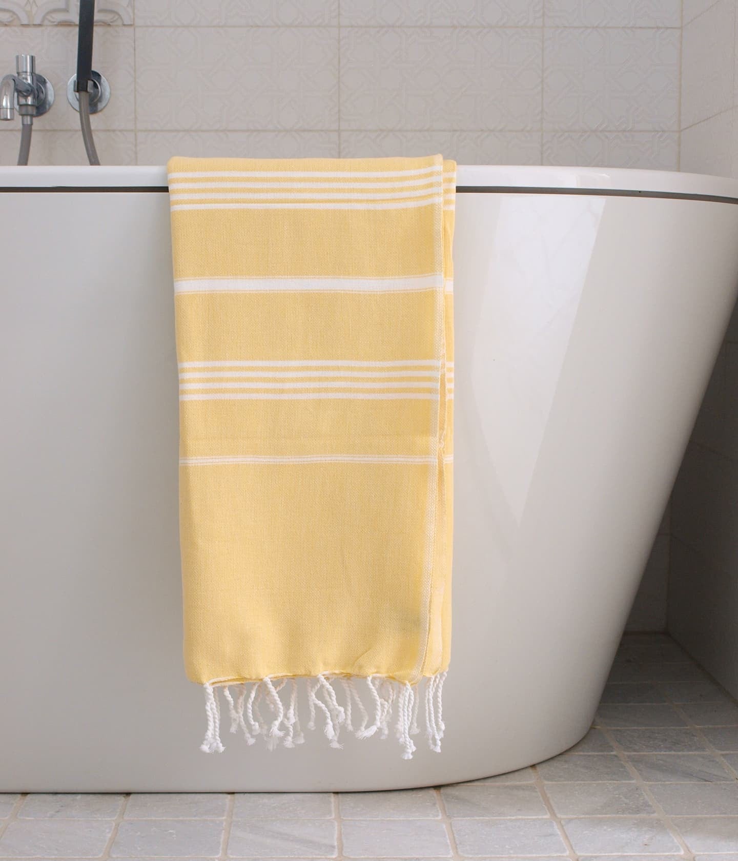 Hammam Towel Yellow / White