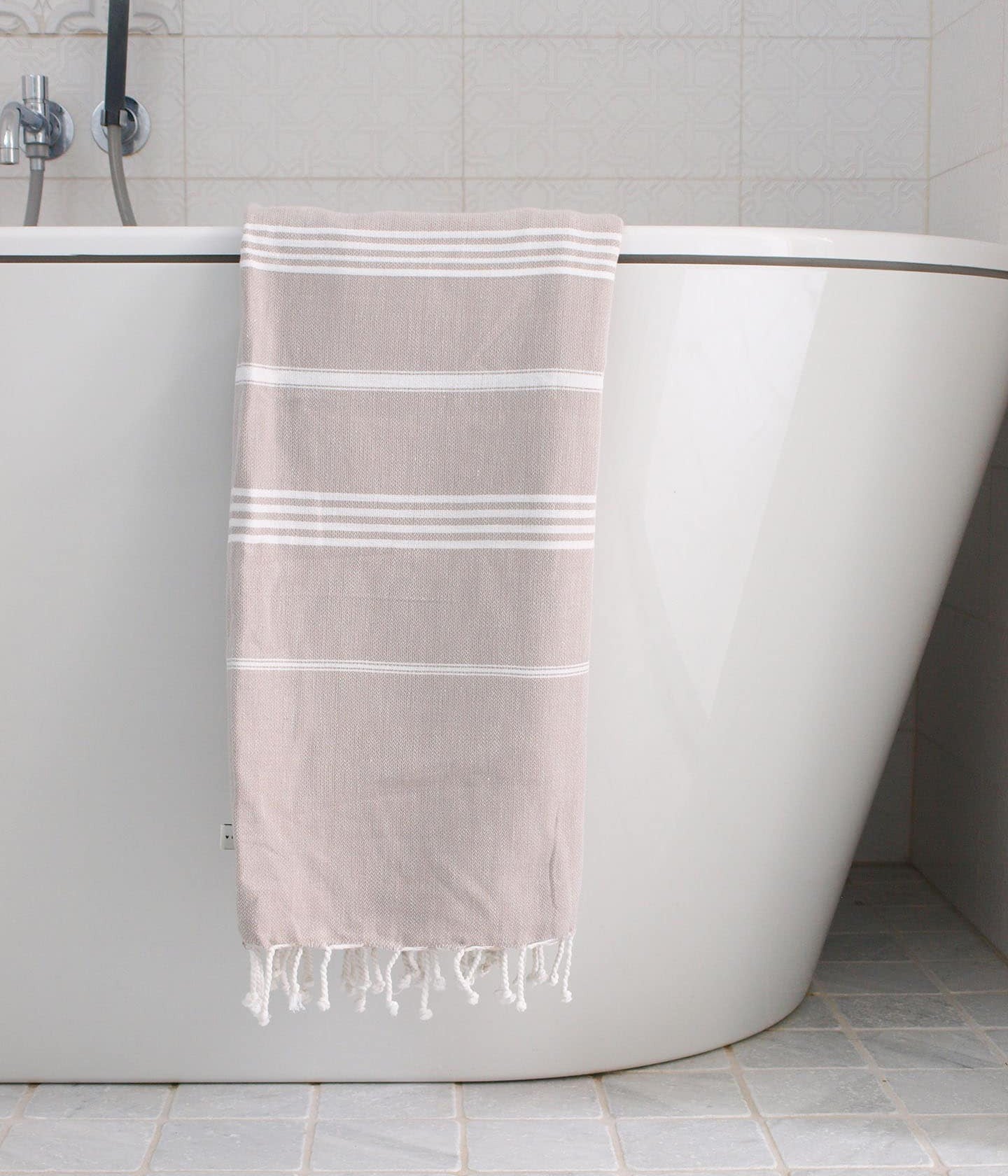 Hammam Towel Greige / White