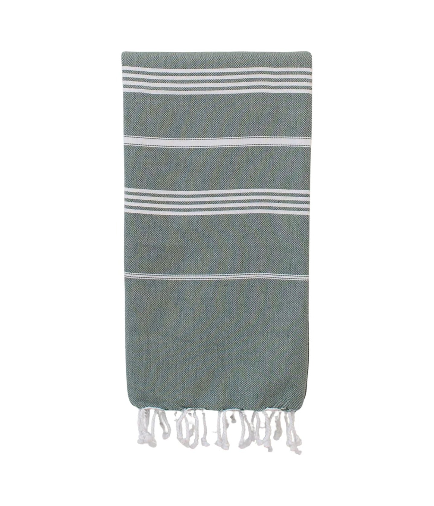 Hamamtuch Kiefergrün, Weiß