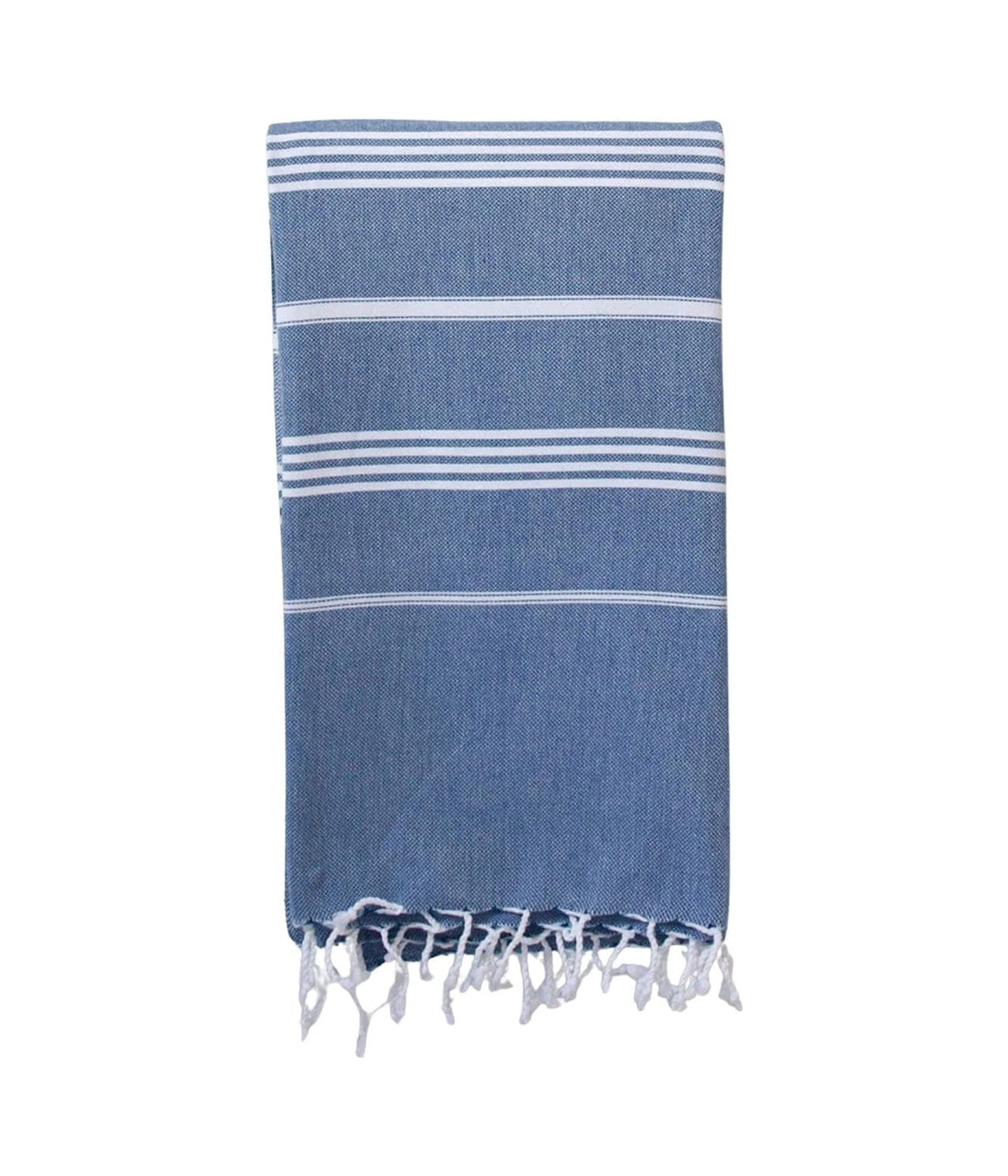 Hamamtuch Marineblau, Weiß