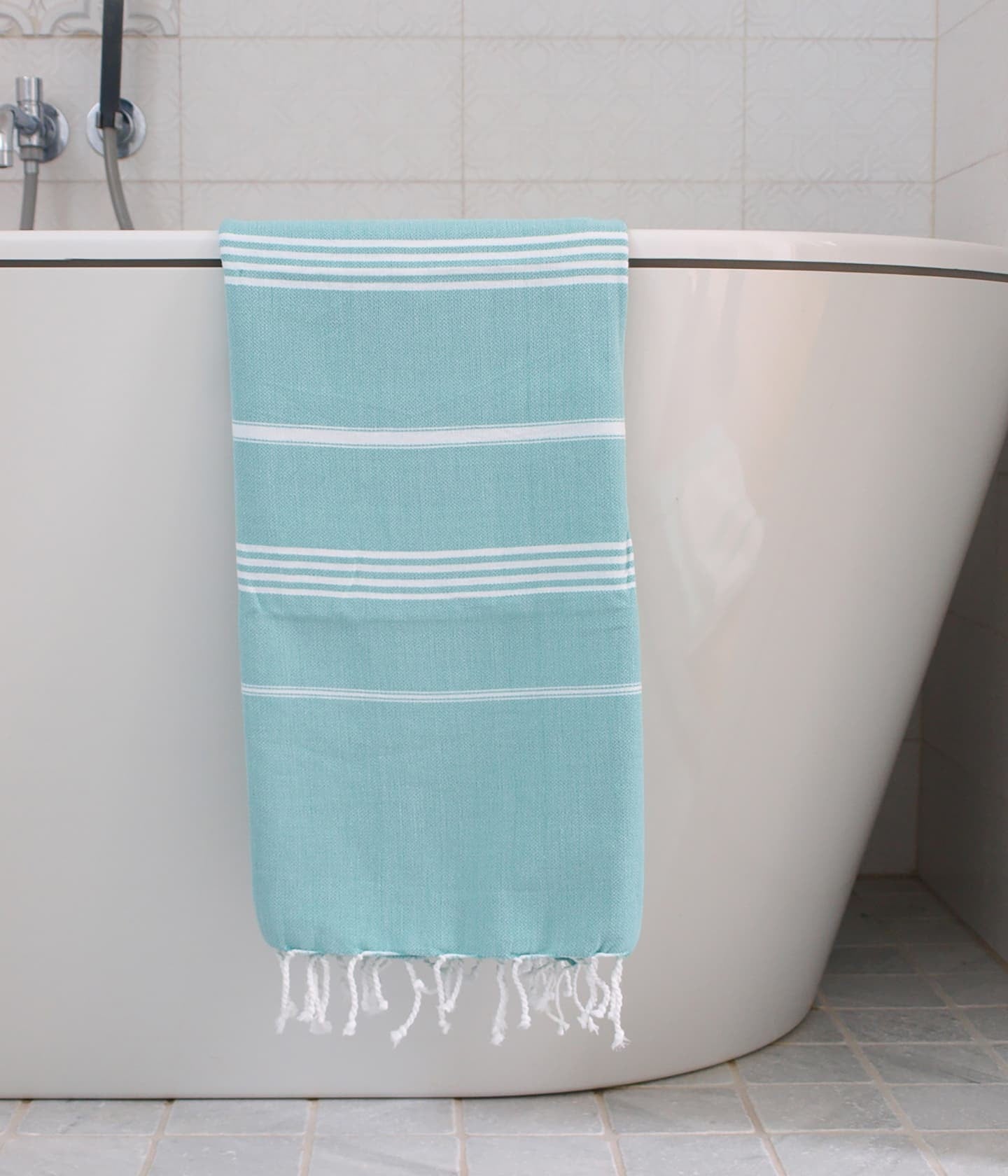 Hammam Towel Sea Green / White