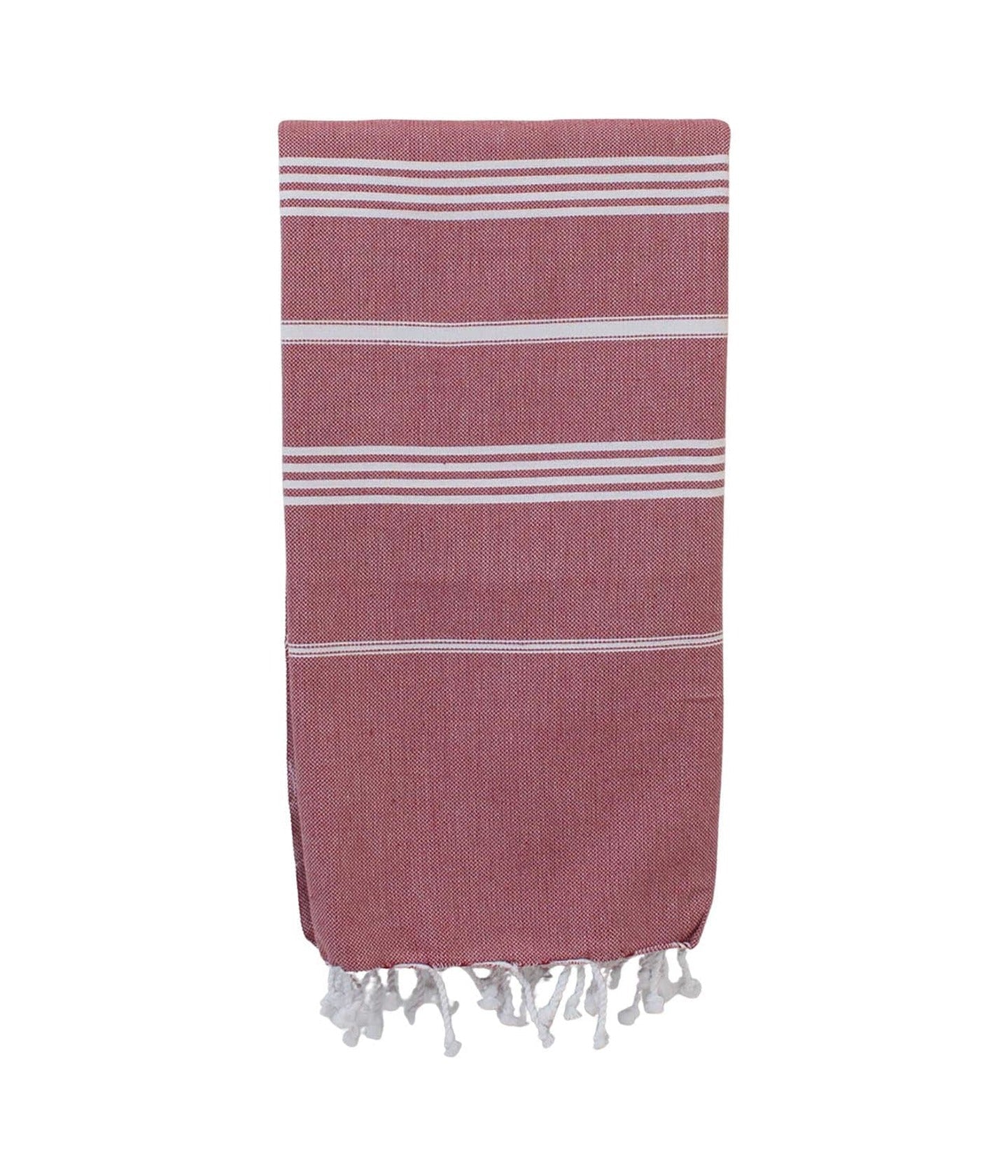 Hammam Towel Burgundy / White