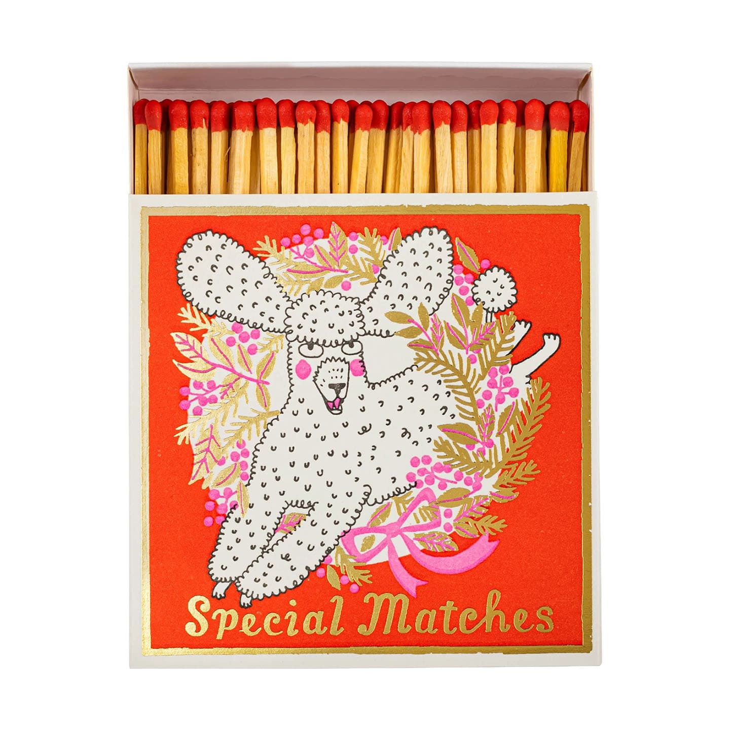 Große Streich­hölzer Christmas Poodle