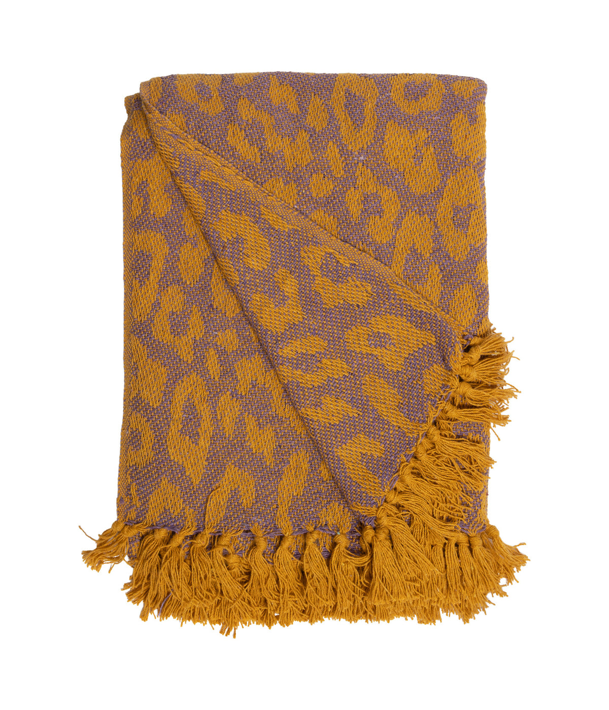 Au Maison Decke Leopard Ocker / Flieder