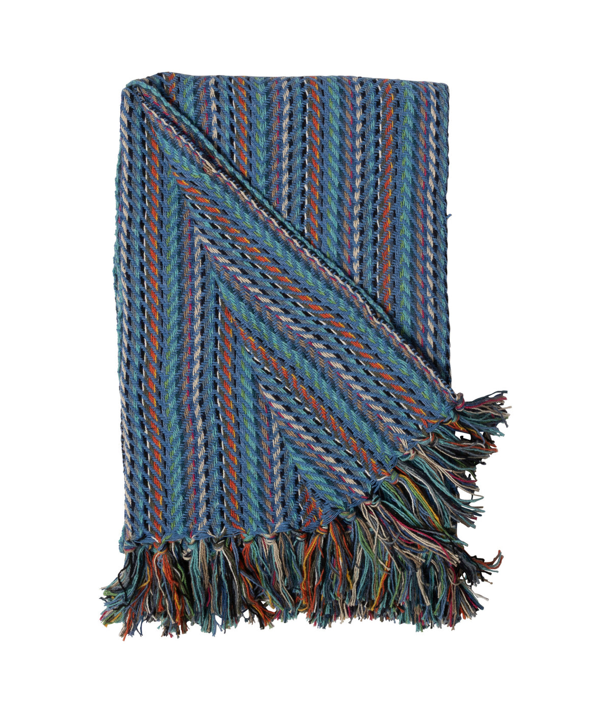 Au Maison Blanket Zigzag Blue