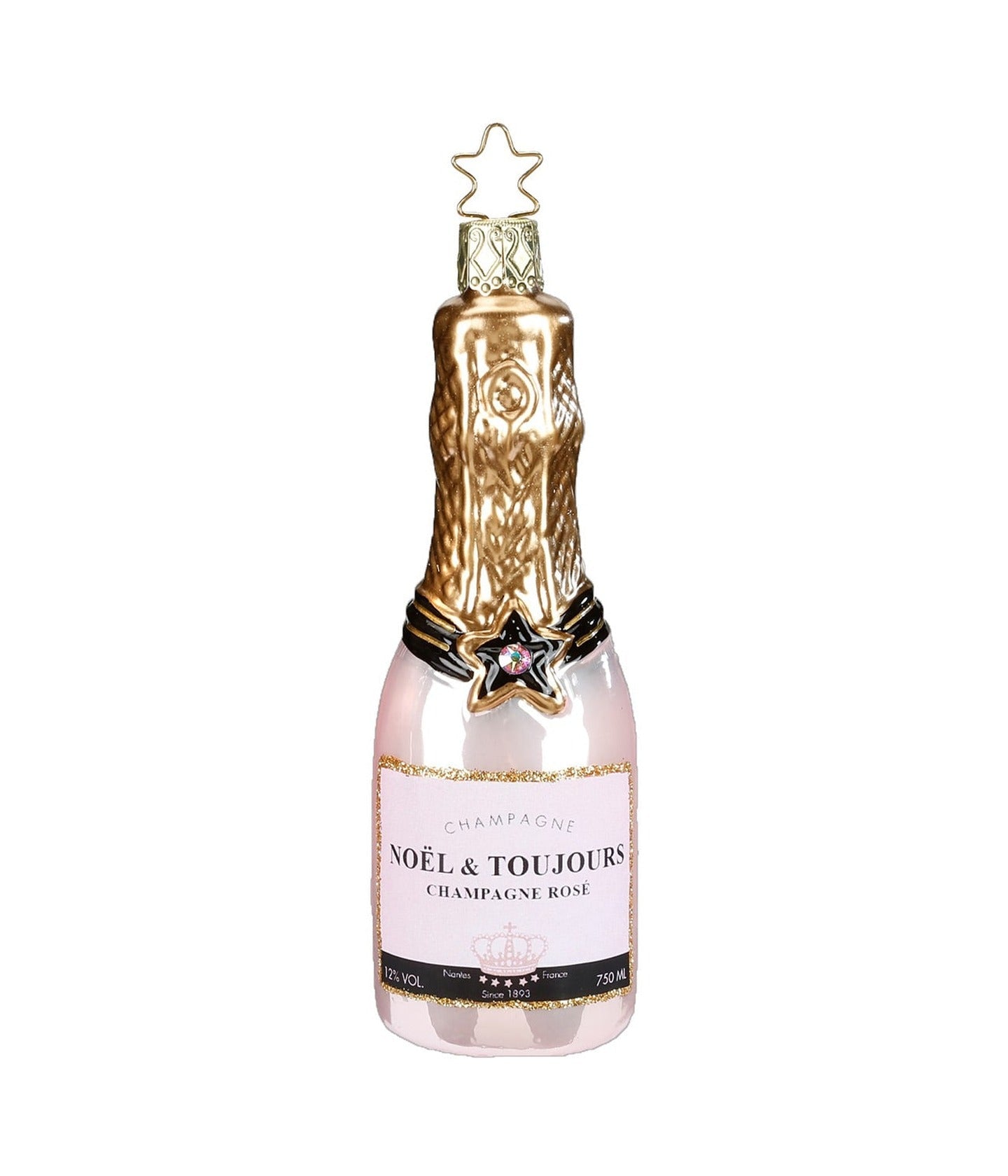 Champagne Rosé Christmas Ornament