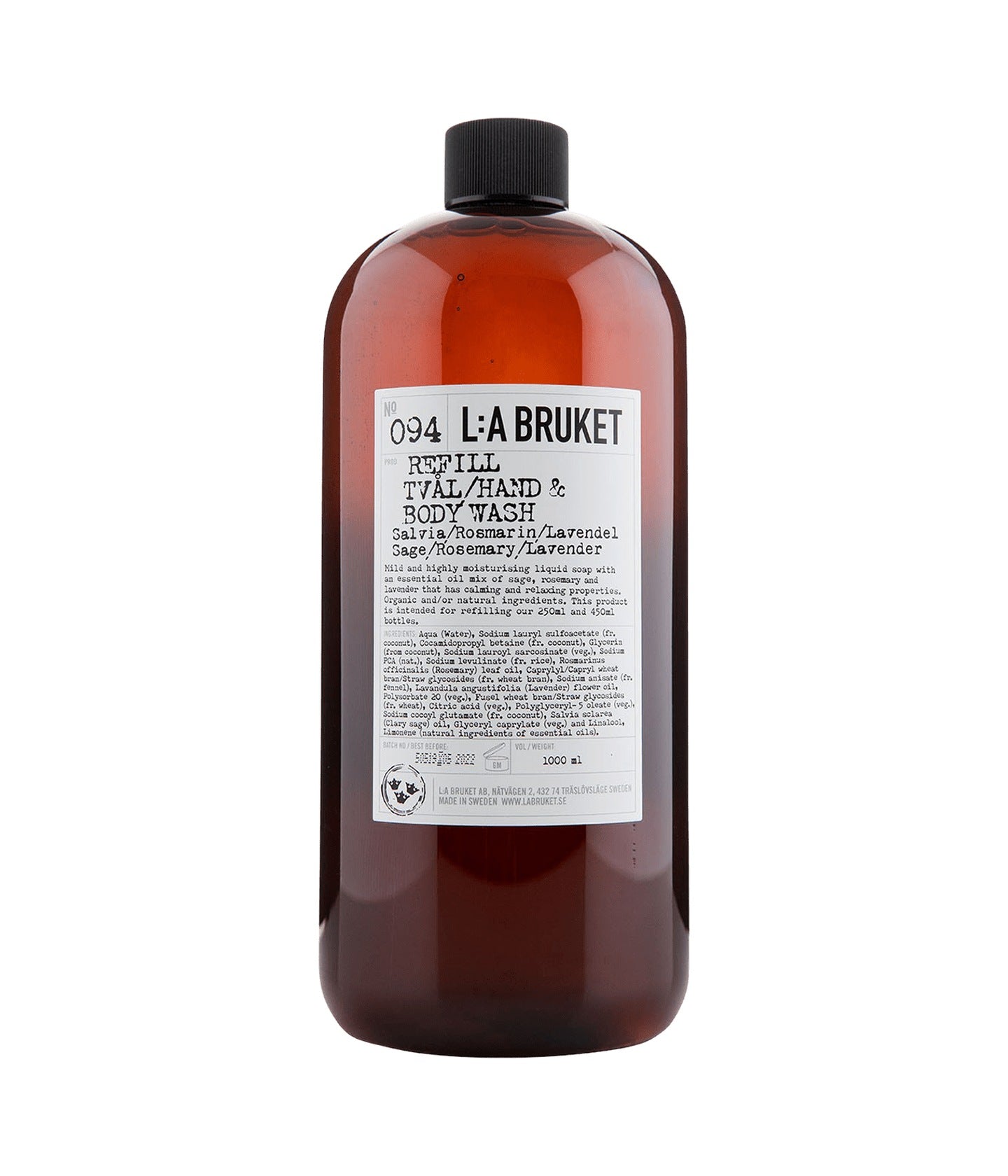 094 Refill Hand & Body Wash Sage/Rosemary/Lavender