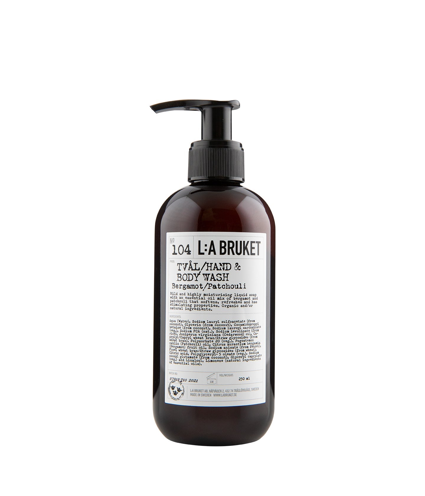 104 Hand & Body Wash Bergamot/Patchouli 240 ml von L:A Bruket