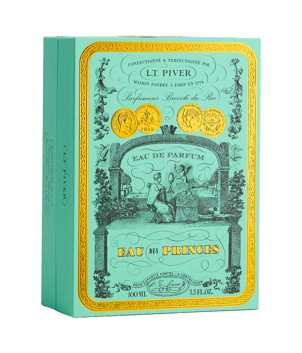 Eau de Parfum Eau des Princes – L.T. Piver, bottle and box