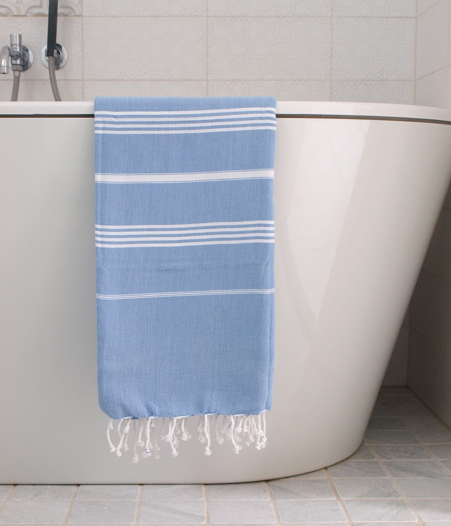 Hammam Towel Blue / White