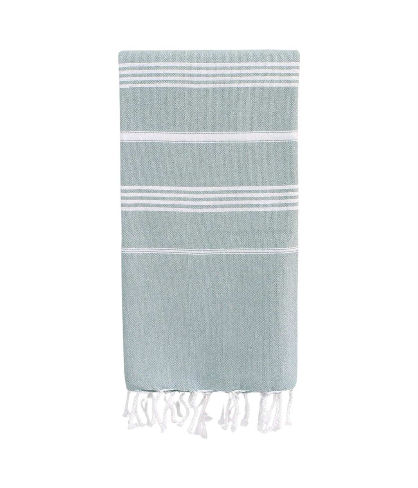 Hammam Towel Grey Green / White