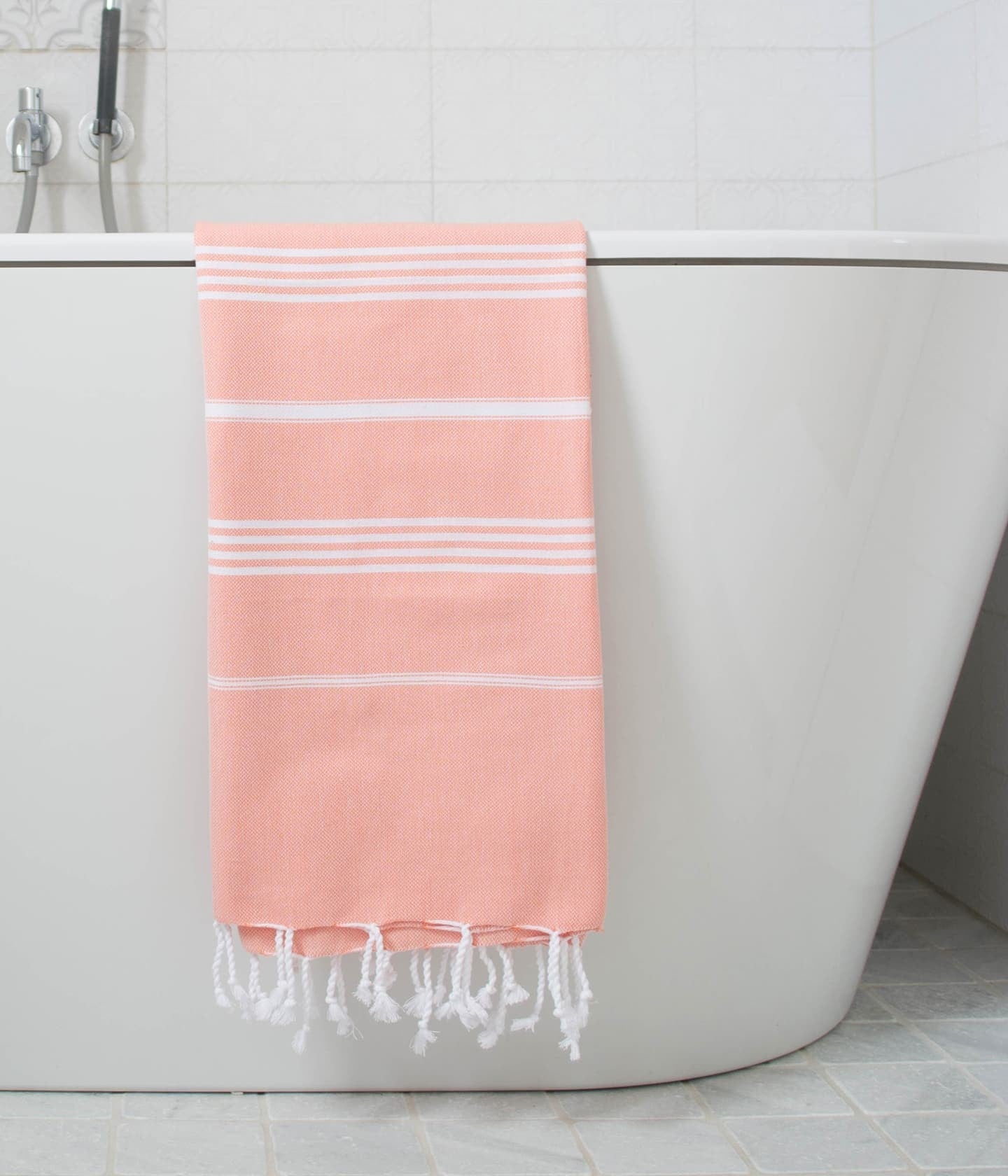 Hammam Towel Peach / White