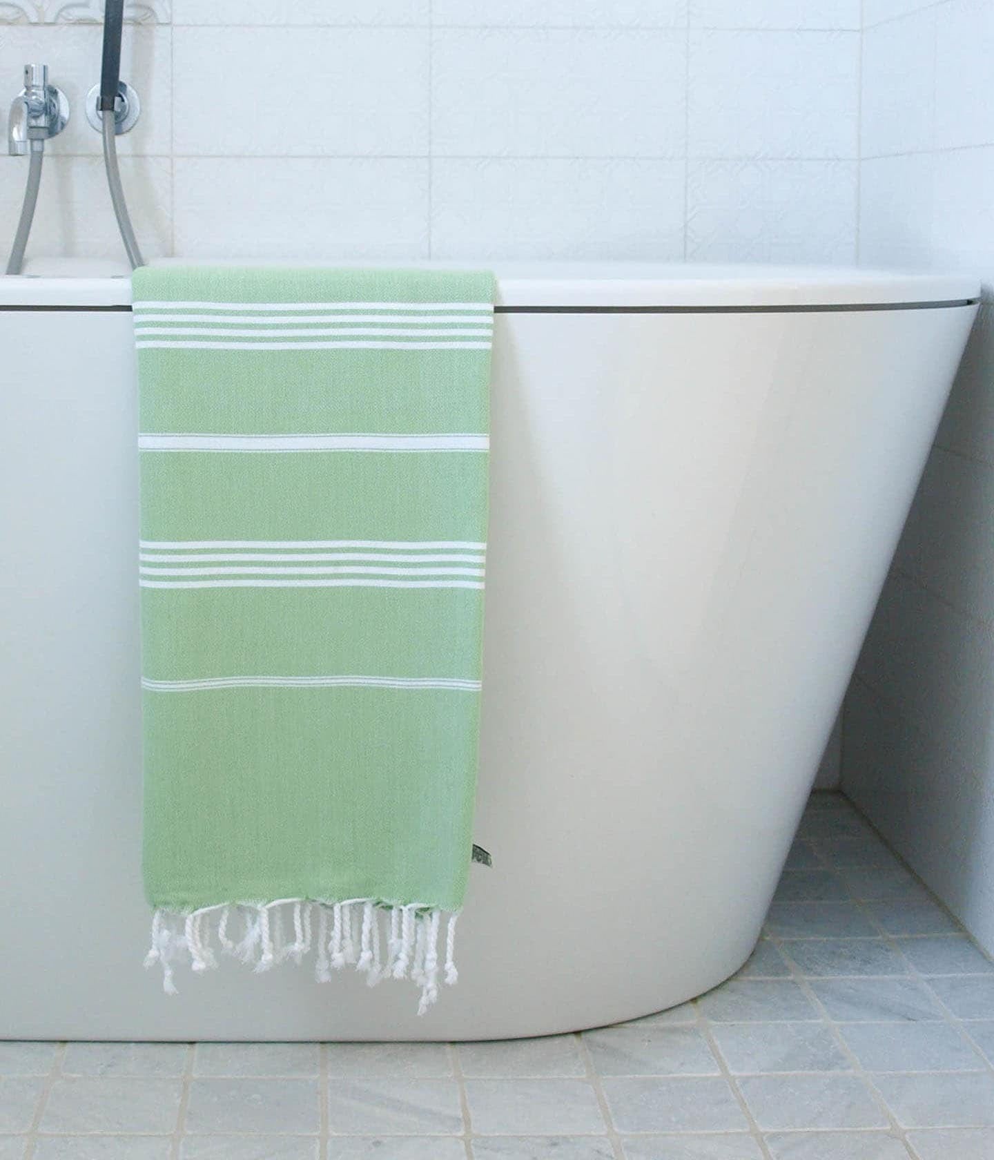 Hammam Towel Pistachio / White