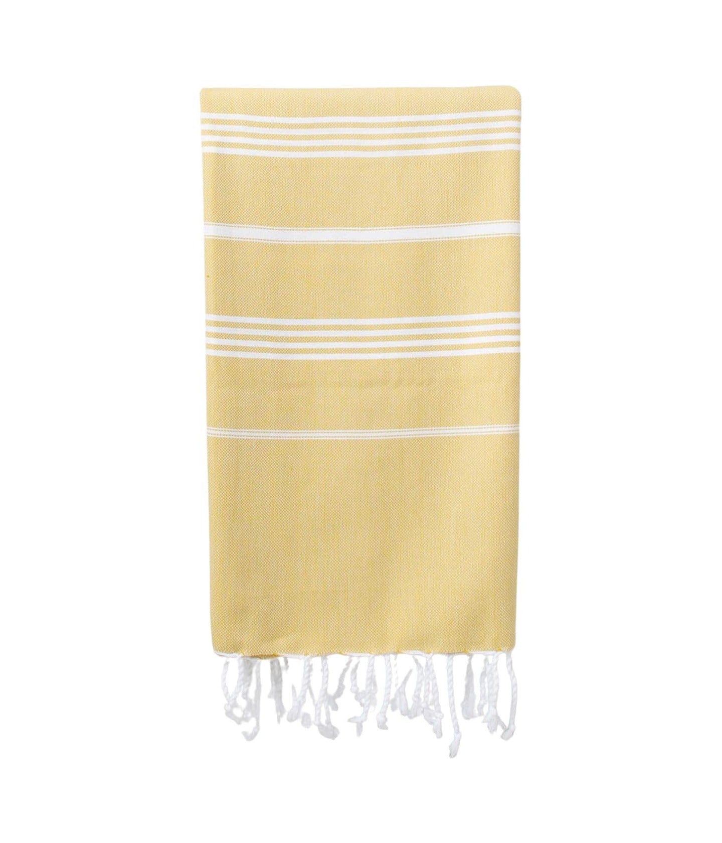 Hammam Towel Mustard Yellow / White
