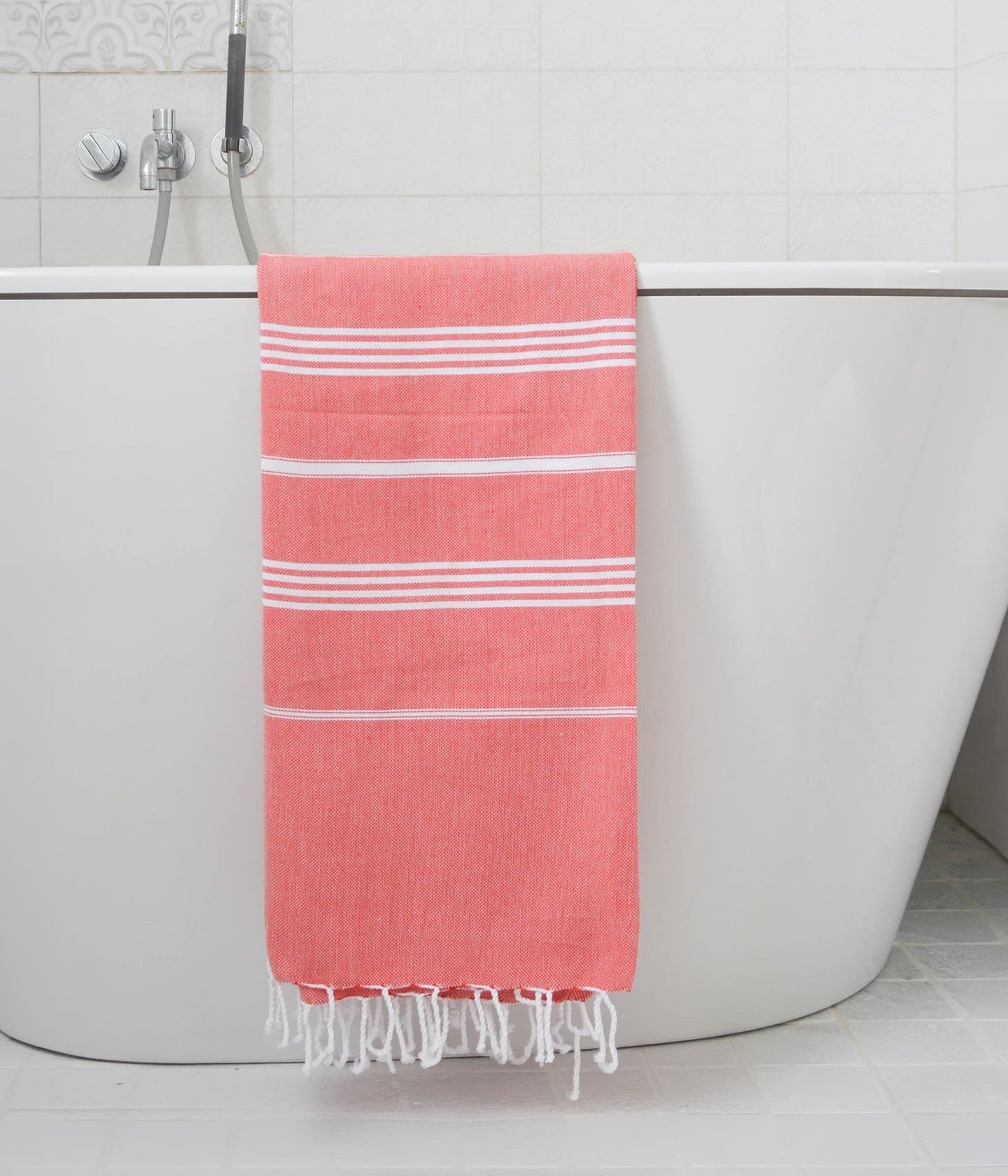 Hammam Towel Brick Red / White